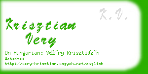 krisztian very business card